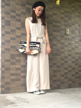 「Mila Owen（ミラオーウェン）のアイテム（オールインワン・サロペット）」を使った、chima*さん（レディース・165cm）の夏コーディネート