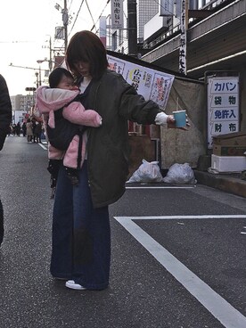 「アイテム（福袋/福箱、レッド系）」を使った、くろ🍀😚さん（レディース・153cm）の春コーディネート