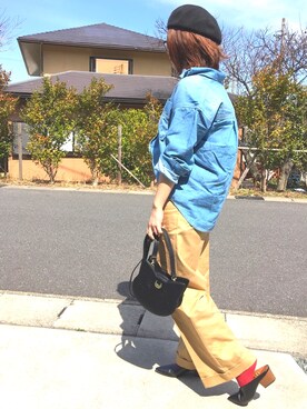 「アイテム（福袋/福箱、レッド系）」を使った、くろ🍀😚さん（レディース・154cm）の春コーディネート