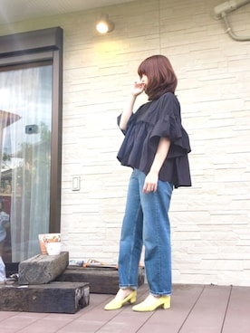 「おおぶりピアス」｜「アイテム（パンプス）」を使った、くろ🍀😚さん（レディース・154cm）の夏コーディネート