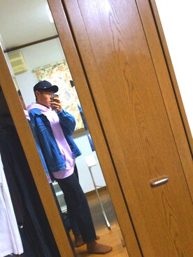 「SPINNS（スピンズ）のアイテム（デニムジャケット）」を使った、しょうやさん（メンズ・180cm）の冬コーディネート