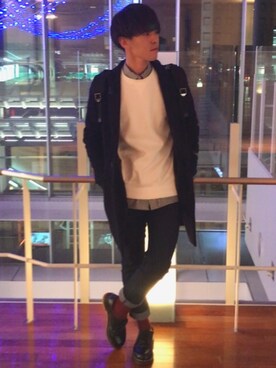 まきおさん（メンズ・171cm）の冬コーディネート