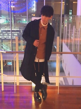 まきおさん（メンズ・171cm）の冬コーディネート