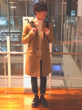 まきおさん（メンズ・171cm）の冬コーディネート