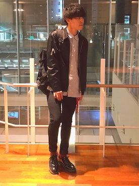 まきおさん（メンズ・171cm）の春コーディネート