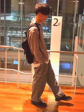 まきおさん（メンズ・171cm）の春コーディネート