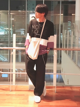 「リドム」｜「アイテム（財布/小物）」を使った、まきおさん（メンズ・171cm）の夏コーディネート