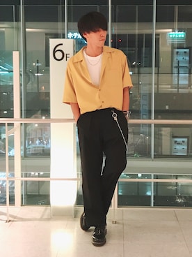 「リドム」｜「アイテム（財布/小物）」を使った、まきおさん（メンズ・171cm）の夏コーディネート