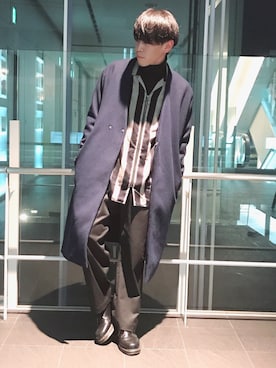 「リドム」｜「アイテム（その他アウター）」を使った、まきおさん（メンズ・171cm）の冬コーディネート