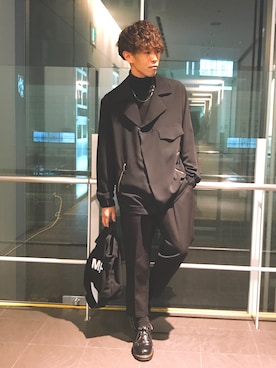 「CULLNI（クルニ）のアイテム（ブルゾン）」を使った、まきおさん（メンズ・171cm）の冬コーディネート