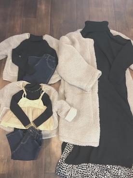 「GRL（グレイル）のアイテム（その他アウター）」を使った、さっちゃんさん（レディース・165cm）の冬コーディネート