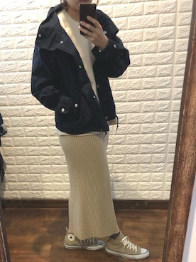 「Aco Design（アコデザイン）のアイテム（スカート）」を使った、さっちゃんさん（レディース・165cm）の春コーディネート