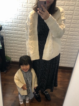 「select MOCA（セレクトモカ）の柔らかく履きやすいフェイクレザーゴールドビット付きローファー（ローファー）」を使った、さっちゃんさん（レディース・165cm）の秋コーディネート