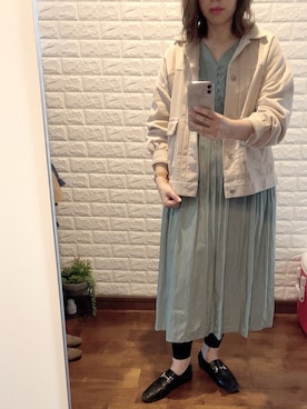 「ランチコーデ」｜「アイテム（その他アウター）」を使った、さっちゃんさん（レディース・165cm）の春コーディネート