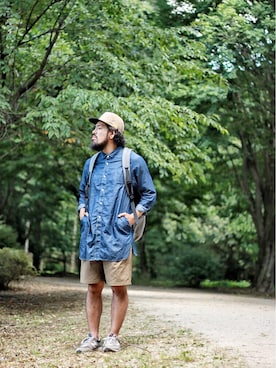 「NATAL DESIGN（ネイタルデザイン）のアイテム（帽子）」を使った、SCATTER BRAIN nicoじいさん（メンズ・174cm）の夏コーディネート