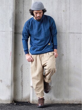 「NATAL DESIGN（ネイタルデザイン）のアイテム（スウェット）」を使った、SCATTER BRAIN nicoじいさん（メンズ・174cm）の秋コーディネート