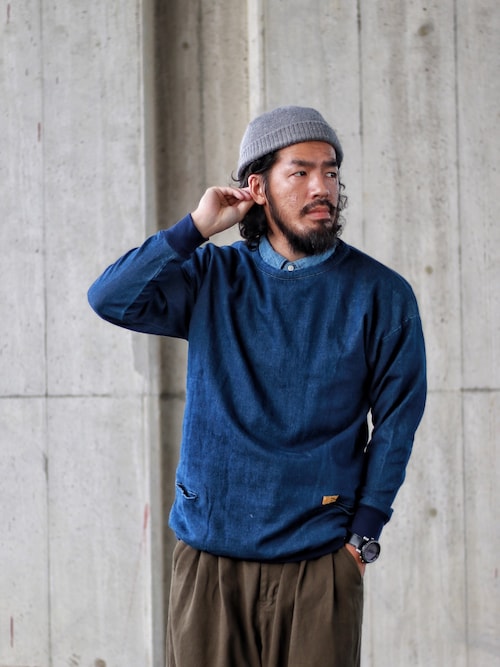 ネイタルデザイン】NILE WIDE SHIRTS INDIGO / ナイルワイド