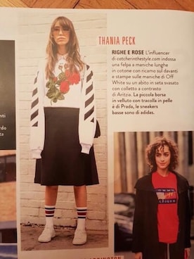 「ISABEL MARANT（イザベルマラン）のアイテム（スニーカー）」を使った、Thania Peckさん（レディース・170cm）の春コーディネート