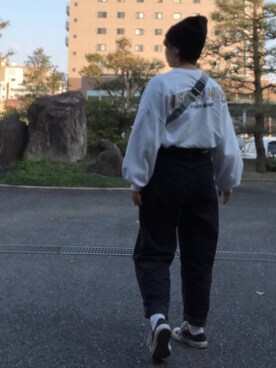 「one way（ワンウェイ）のアイテム（スウェット）」を使った、yumさん（レディース・159cm）の春コーディネート