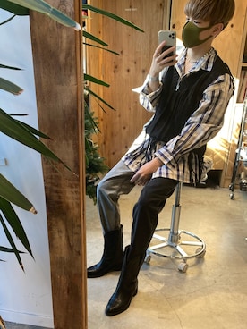 「FEKETE（フェケテ）のアイテム（ブーツ）」を使った、RYOさん（メンズ・165cm）の冬コーディネート