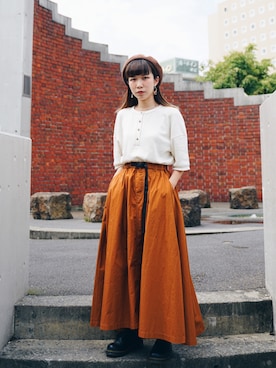「N2（エヌドゥ）のアイテム」を使った、Singさん（レディース・156cm）の夏コーディネート