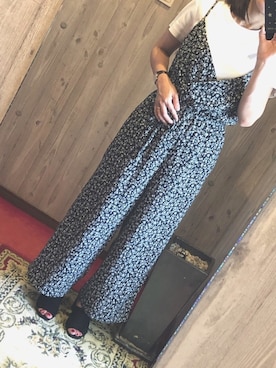 「ラフスタイル」｜「アイテム（つなぎ/オールインワン）」を使った、tomokaさん（レディース・156cm）の夏コーディネート
