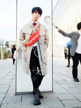 「LouisVuitton」｜「アイテム（モッズコート）」を使った、ｺ麦さん（メンズ・171cm）の秋コーディネート