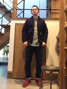 「A.P.C.」｜「アイテム（その他アウター）」を使った、はるさん（メンズ・167cm）の冬コーディネート