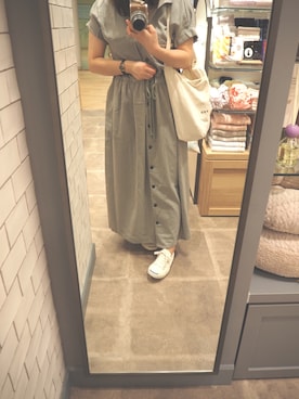 「ニコアンド」｜「アイテム（キャミソール）」を使った、aさん（レディース・156cm）の秋コーディネート