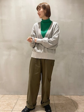 「THE SHINZONE（ザ　シンゾーン）のアイテム（スウェット）」を使った、ナナセさん（レディース・166cm）の冬コーディネート