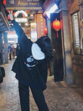 「休闲」｜「アイテム（アンサンブル）」を使った、小满同学呀呀呀さん（レディース・159cm）の冬コーディネート