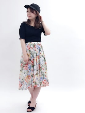 「archives（アルシーヴ）のアイテム（キャップ）」を使った、たきさん（レディース・156cm）の春コーディネート
