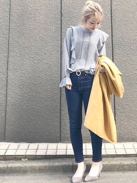 「マリンコーデ」｜「アイテム（その他アウター）」を使った、たきさん（レディース・157cm）の冬コーディネート