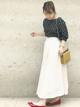 「archives（アルシーヴ）のアイテム（シューズ）」を使った、たきさん（レディース・157cm）の春コーディネート