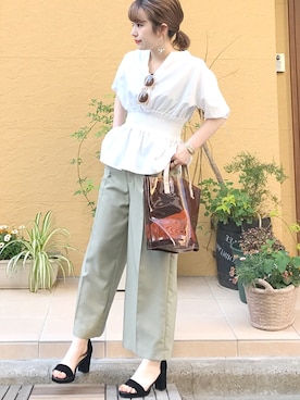 「archives（アルシーヴ）のアイテム（シューズ）」を使った、たきさん（レディース・157cm）の春コーディネート