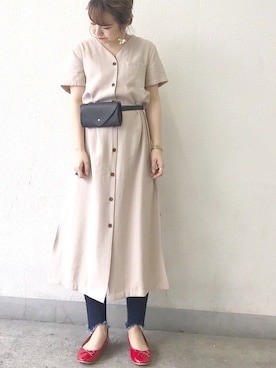 「archives（アルシーヴ）のアイテム（シューズ）」を使った、たきさん（レディース・157cm）の春コーディネート