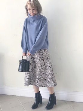 「オフタートルニット」｜たきさん（レディース・157cm）の秋コーディネート