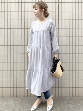 「春ワンピ」｜「アイテム（その他）」を使った、たきさん（レディース・157cm）の冬コーディネート