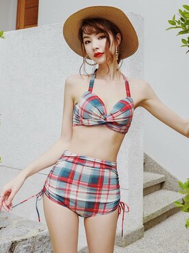 「ビキニ水着」｜エンジェルルナさん（レディース・165cm）の春コーディネート
