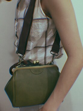 「UNKNOWN.（アンノウン）のアイテム（バッグ）」を使った、Mandy さん（レディース・160cm）の夏コーディネート