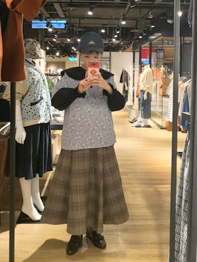 「axes femme（アクシーズファム）のアイテム（ローファー）」を使った、一丸さん（レディース・165cm）の秋コーディネート