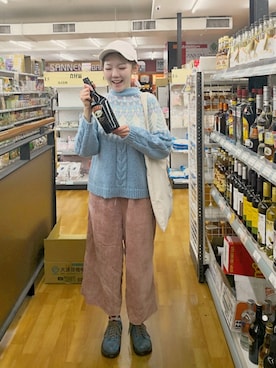 「merry jenny（メリージェニー）のアイテム（キャップ）」を使った、一丸さん（レディース・165cm）の秋コーディネート