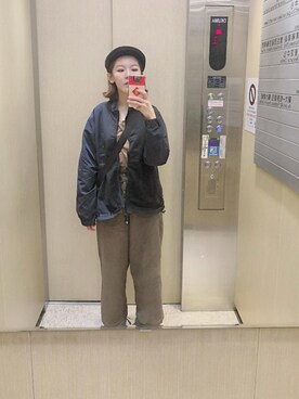 「誕生日」｜「アイテム（ハンチング/ベレー帽）」を使った、一丸さん（レディース・165cm）の秋コーディネート