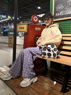 「Carhartt WIP（カーハートダブリューアイピー）のアイテム（ブルゾン）」を使った、一丸さん（レディース・165cm）の冬コーディネート