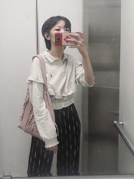 「IORI（イオリ）のアイテム」を使った、一丸さん（レディース・165cm）の秋コーディネート