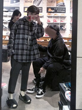 「CONVERSE（コンバース）のアイテム（ブルゾン）」を使った、一丸さん（レディース・165cm）の冬コーディネート