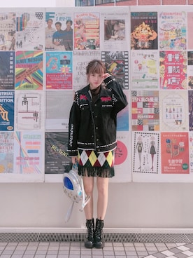 「STYLENANDA（スタイルナンダ）のアイテム（デニムジャケット）」を使った、Pinkさん（レディース・166cm）の秋コーディネート
