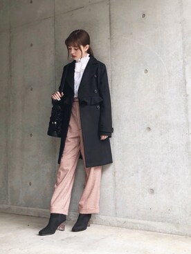 「EATME（イートミー）のアイテム（その他アウター）」を使った、加藤ナナ（加藤ちゃん）さん（レディース・160cm）の冬コーディネート