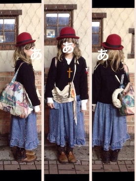 「あちゃちゅむ」｜「アイテム（ブーツ）」を使った、ありさん（レディース・153cm）の春コーディネート