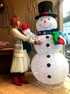 「Abercrombie&Fitch（アバークロンビーアンドフィッチ）のアイテム（ニット/セーター）」を使った、漆黒のぷりんきぃ🌙*.｡★*ﾟさん（レディース・153cm）の冬コーディネート